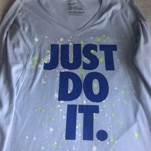 Nike baby blue long sleeve shirt